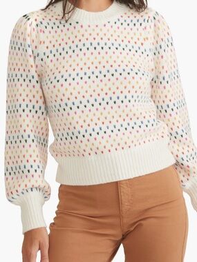 Marine Layer Alma puff sleeve sweater S